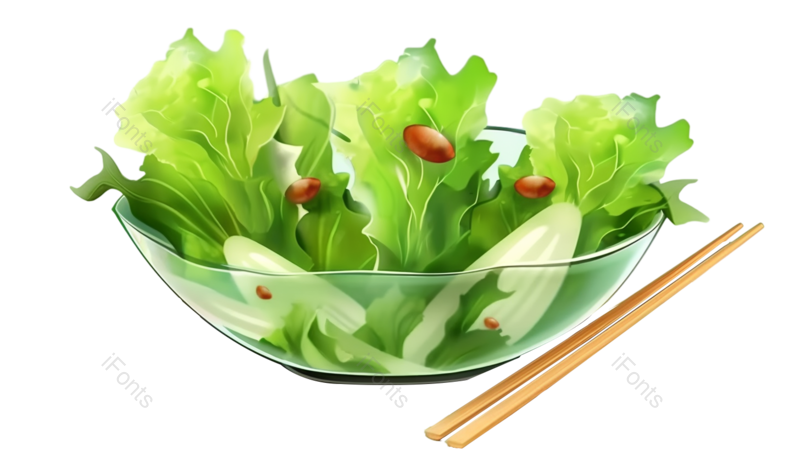 元素图片,沙拉元素,插画PNG,传统文化免抠素材